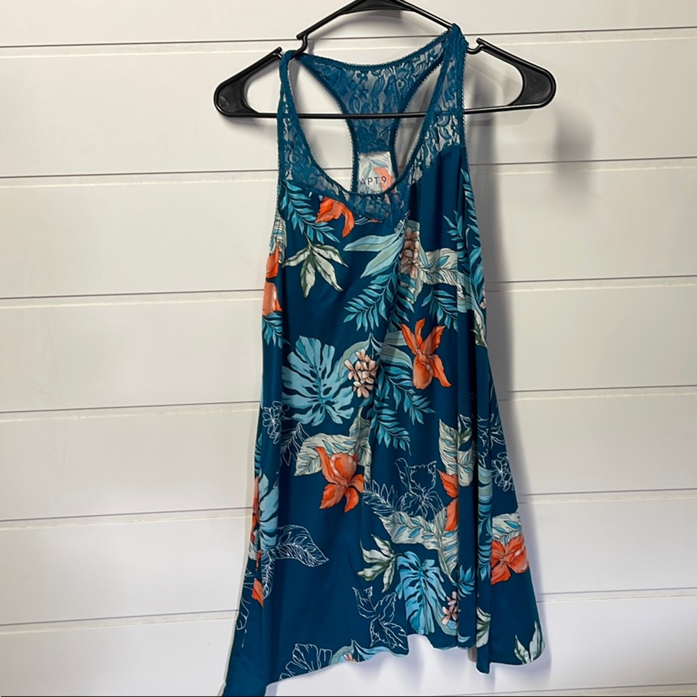 Apt. 9 Teal Floral Dress